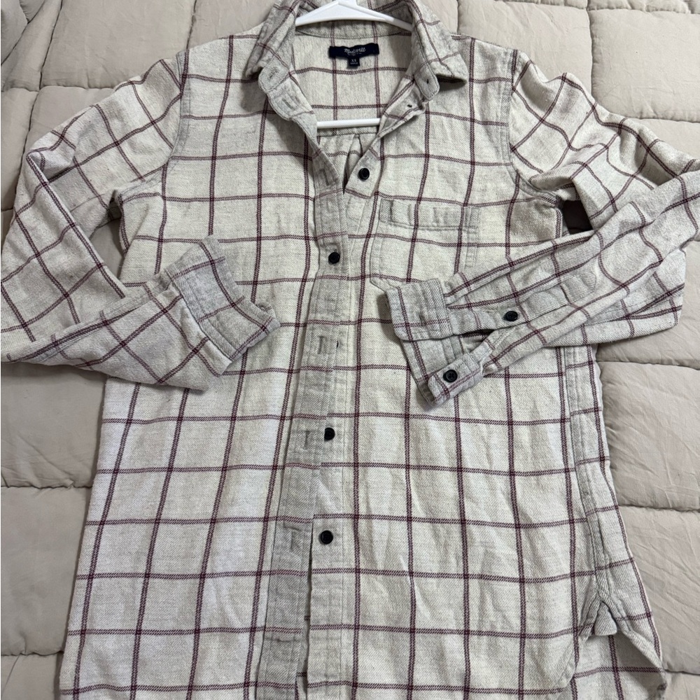 Madewell flannel 🩷🤍